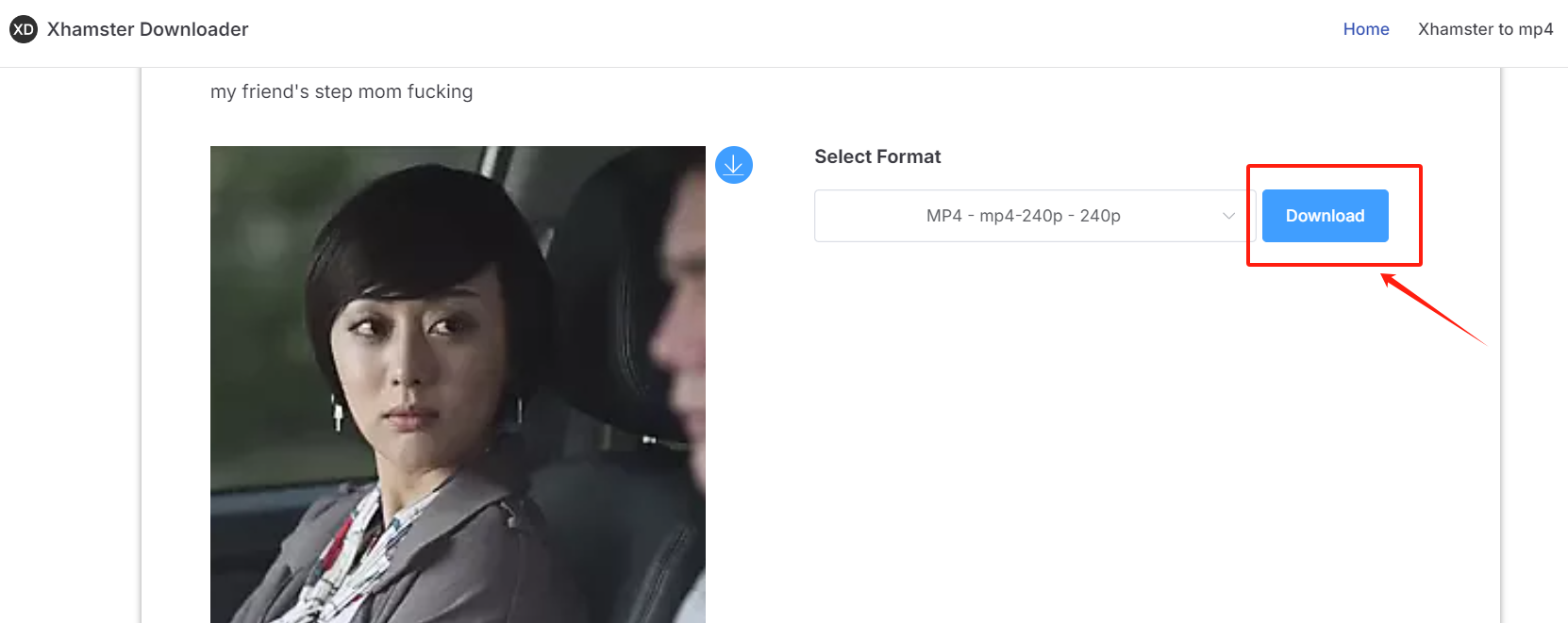 Use XHamster Online Downloader-step 4